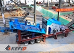 Mobile crushing plant in assembly
