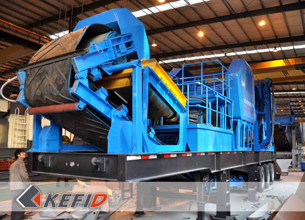 Mobile crushing plant in the workshop