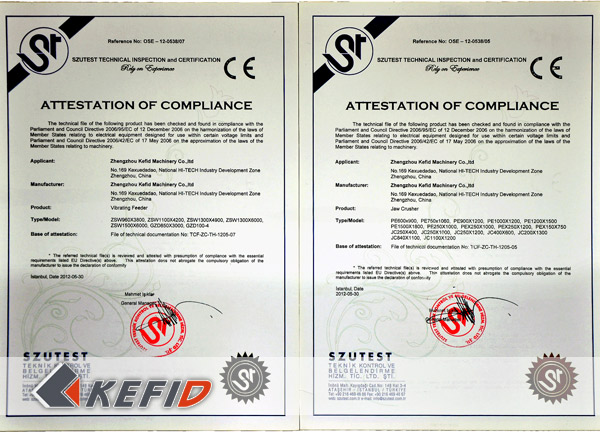 CE Certificates