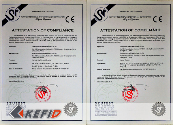 CE Certificates