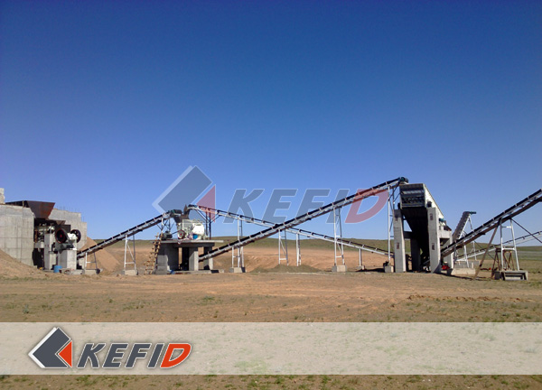 Stationary crushing plant in Mongolia