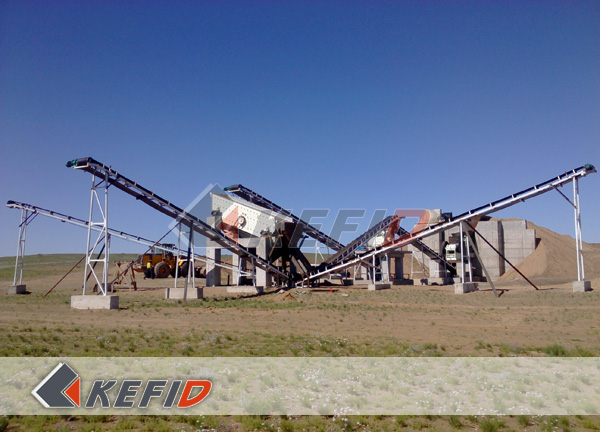 Stationary crushing plant in Mongolia