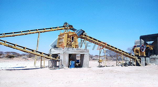 The worksite of Copper Ore Crushing & Processing