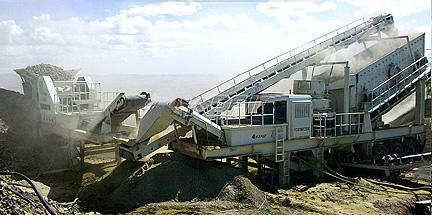80TPH Mobile Crushing Plant in Mongolia