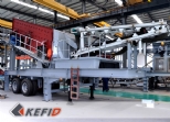 Mobile crushing plant in assembly