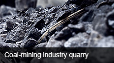 Coal-mining industry quarry