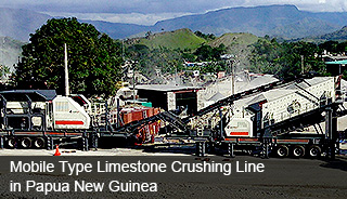 Mobile Type Limestone Crushing Line in Papua New Guinea