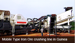 Mobile Type Iron Ore crushing line in Guinea