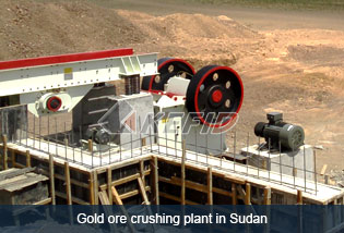 Gold ore crushing plant in Sudan