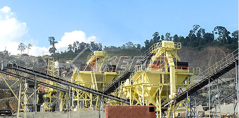 The configuration of 500TPH Andesite Stone crushing plant in Indonesia