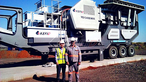Kefid accomplished the commissioning process of mobile crushing plant in South Africa
