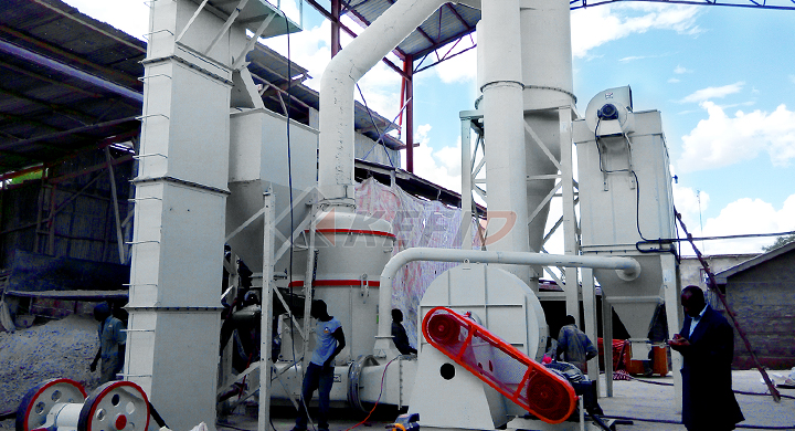 Limestone milling line in Kenya